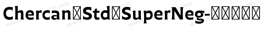 Chercan Std SuperNeg字体转换